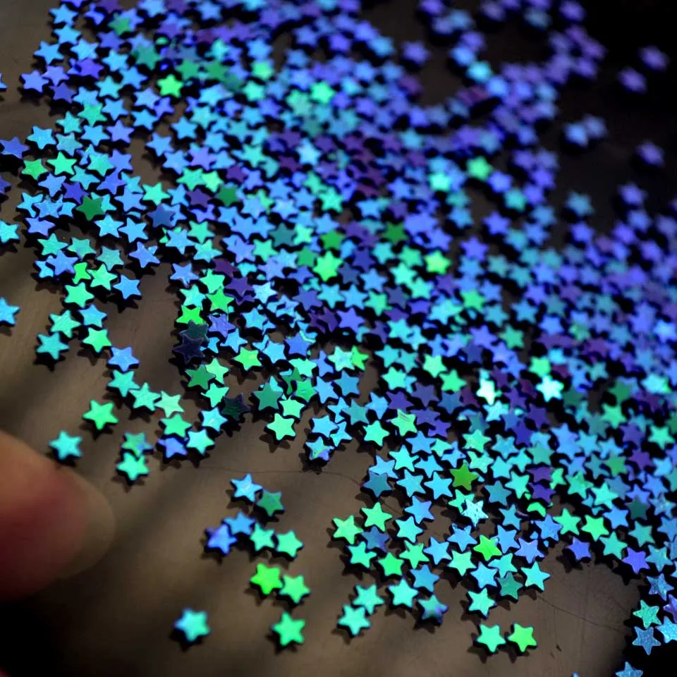 Stars Heart Shape Sequins Holographic 10G/Bag Fine Laser Paillettes Holographic Nail Glitter on Nails Decal Tool SF0074