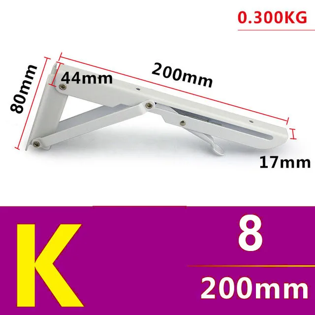 2 PackTriangle складной Угловой Кронштейн Регулируемый Настенный Прочный подшипник полка Кронштейн DIY домашний 8-20 дюймов белый стол скамья