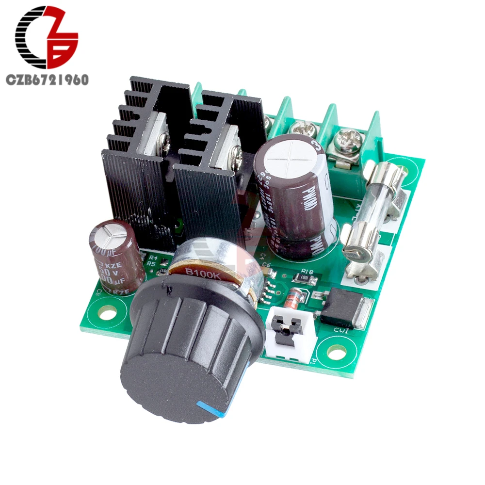 400W 10A 12V Voltage Regulator DC Motor Speed Controller Adjustable PWM Speed Regulator Motor Governor Control Switch