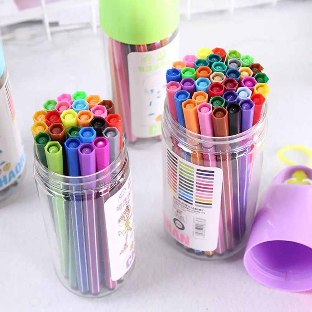 

New 12/18/24/36 Colors Washable Watercolor Pen Drawing Painting Marker Child Gift
