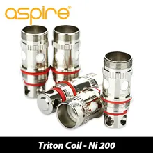 5 unids/lote Original Aspire Triton/Triton 2/Atlantis Atomizador Vaporizador Bobina 1.8ohm/0.15ohm/0.3ohm/0.4ohm bobina cigarrillo electrónico Cabeza