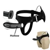 Hollow Design Silicone Lesbian Strapon Harness Vibrator Dildo For Couple  Women Men Wearable Vibrating Fake Penis Adult Sex Toys 1