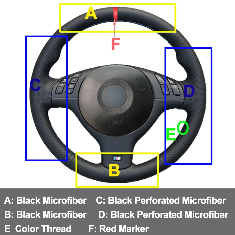 Оплётка на Руль ручной швейной машине Руль Обложка для BMW E46 E39 330i 540i 525i 530i 330Ci M3 2001 2002 2003 оплетка автомобильные аксессуары чехол на руль