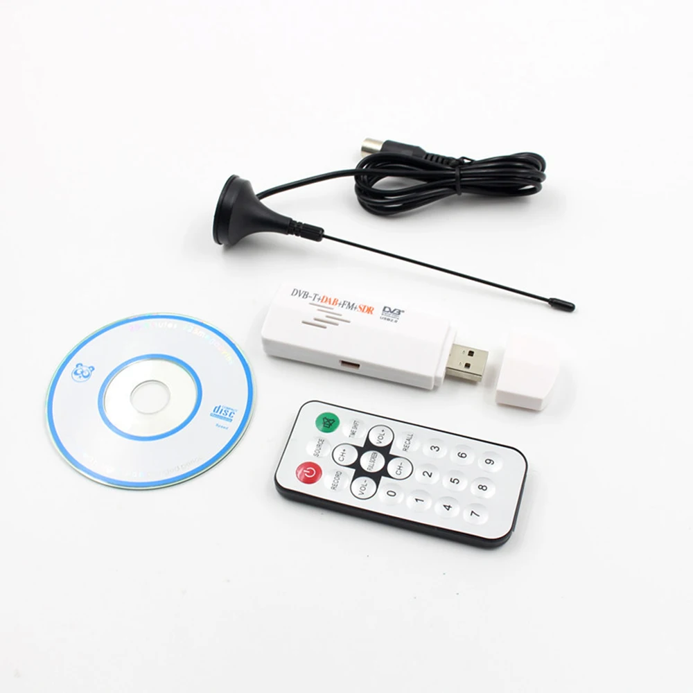 1 Набор цифровой ТВ тюнер USB 2 0 Ключ палка SDR приемник RTL2832U + R820T DVB T DAB FM высокое