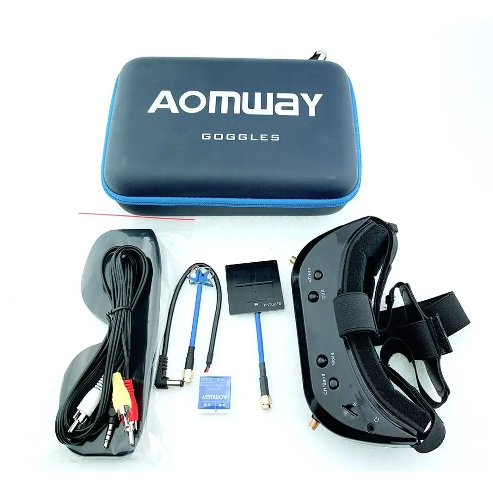 AOMWAY Commander V1S FPV очки 5,8 ГГц 64CH разнообразие 3D HDMI Встроенный вентилятор DVR Поддержка головы отслеживания для RC гоночный Дрон