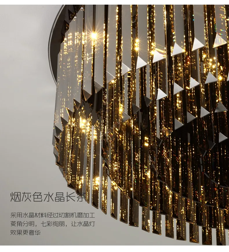 Luzes de Teto de Cristal para Sala de Laminarias Romântico Moderno Lâmpadas Parágrafo Teto Rodada Plafondlamp Quarto Avize Led 11 Luzes de teto