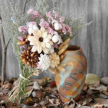 

One Bunch Hybrid Flowers Bouquet Natural Dried Flowers Handmade Combination Wedding Flower Bouquet Valentine's Day Flower Gift
