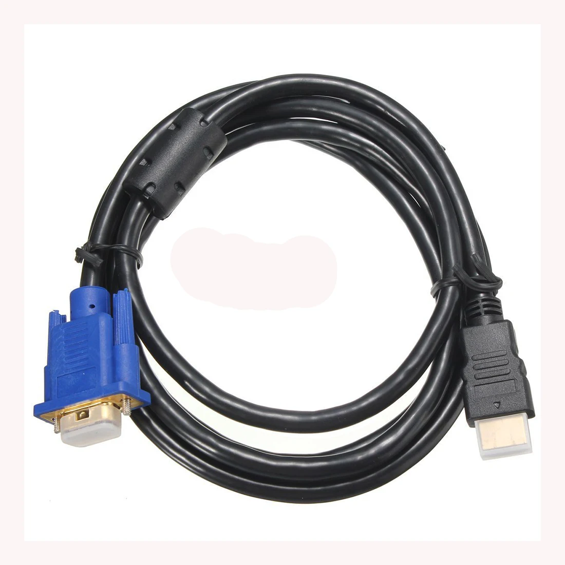 HD ТВ 1.8 м Мужчина HDMI к VGA Кабель-адаптер Соединительный кабель для ПК ТВ черный