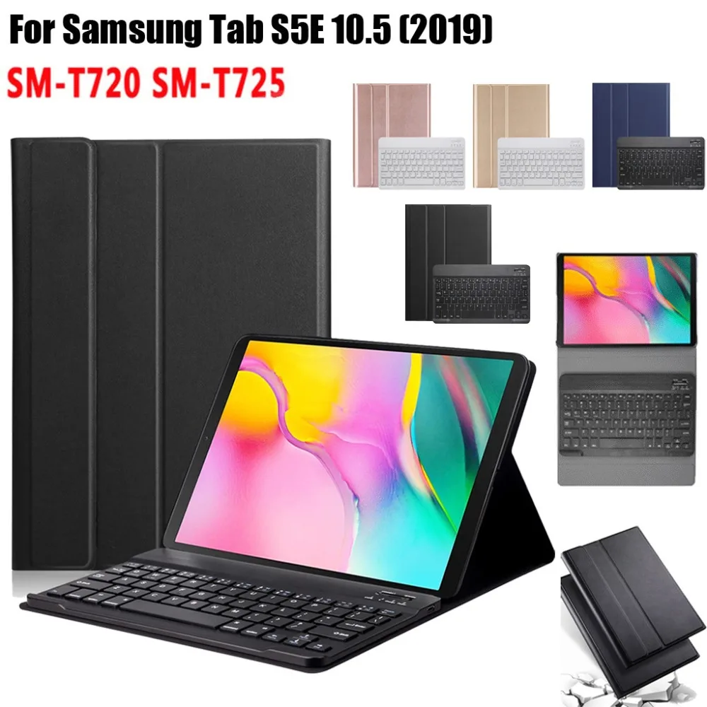 Чехол для Samsung Galaxy Tab S5e 10 5 дюйма 2019 откидные чехлы с Bluetooth-клавиатурой