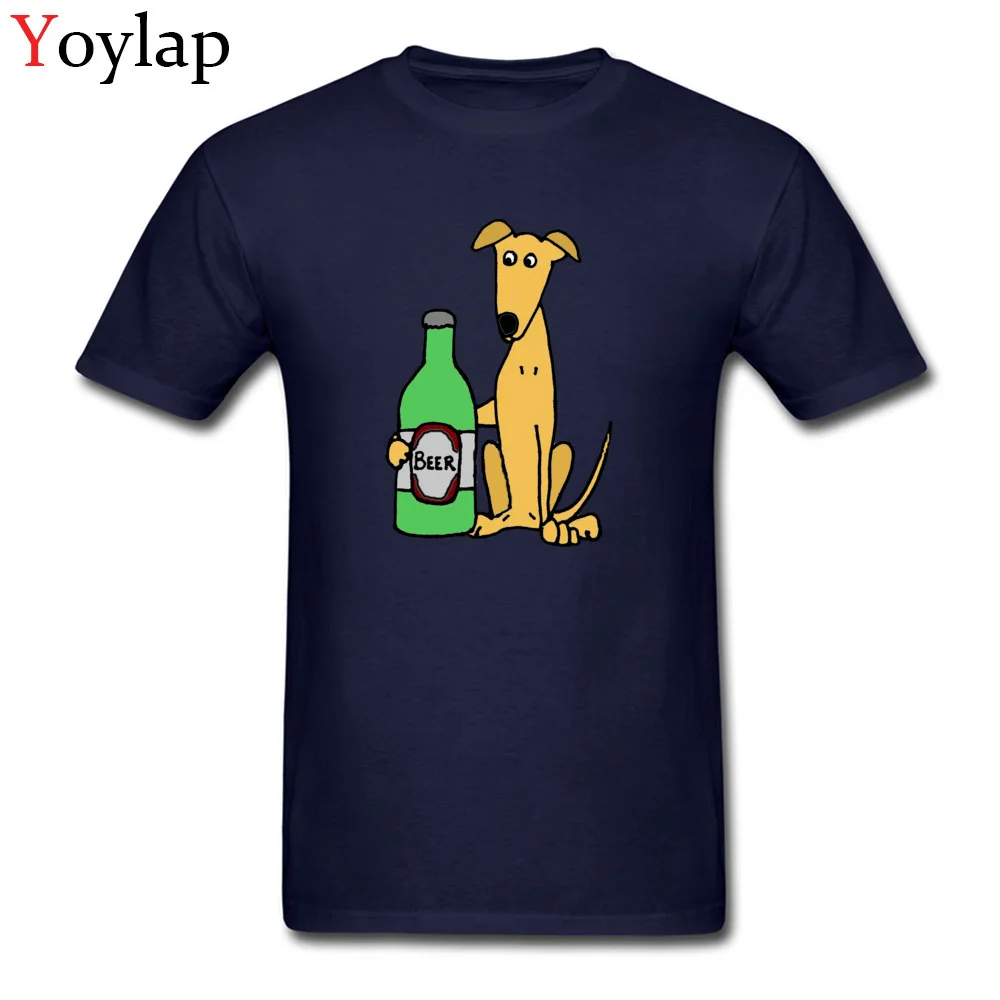 Greyhound Dog with Large Beer_navy