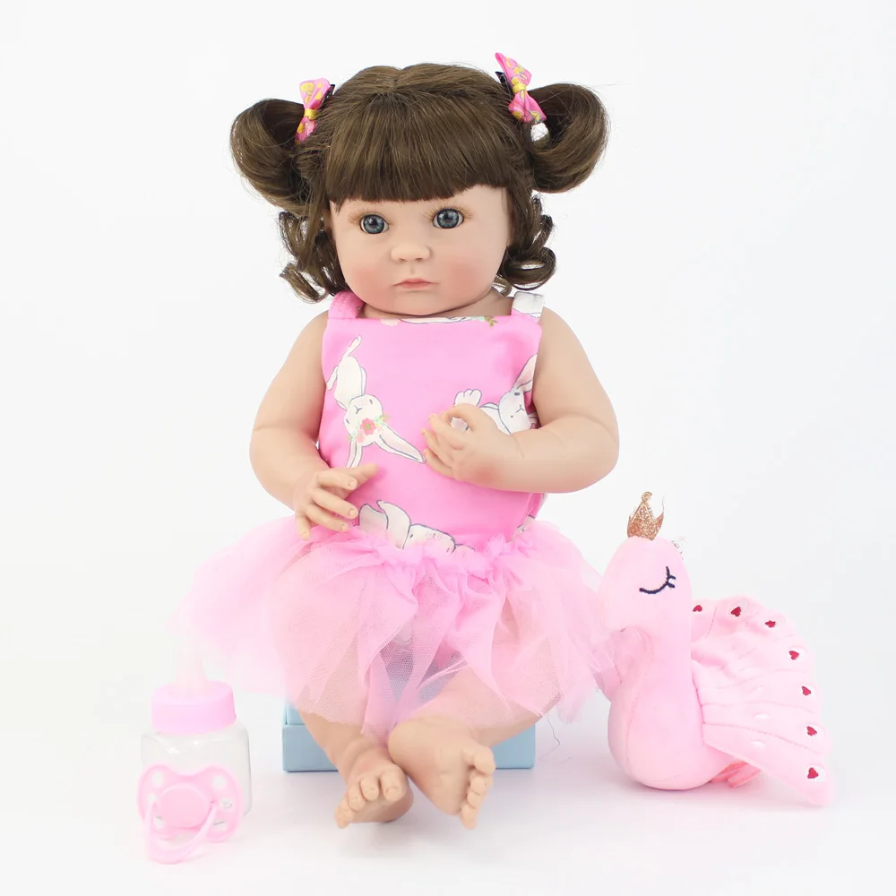 40 см полный корпус мягкий силиконовый винил Reborn Baby Doll игрушка 15 дюймов принцесса мини девочка младенцы кукла подарок на день рождения игровой дом Купание игрушка