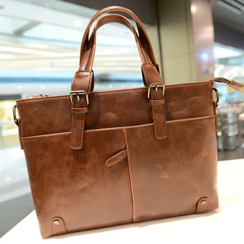 

stacy bag hot sale brand high quality men leather handbag male fashion vintage big tote man top-handles briefcase business bag
