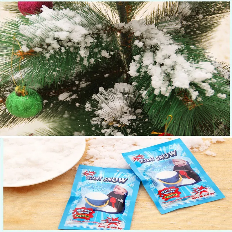 1 упаковка искусственный снег Снежный порошок быстрого приготовления пушистый снег супер абсорбент Замороженные вечерние реквизит для рождественской вечеринки