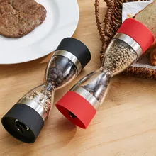 Forma de reloj de arena de Doble Cocina Herramientas de Cocina Especias Sal Pimienta Mill Grinder