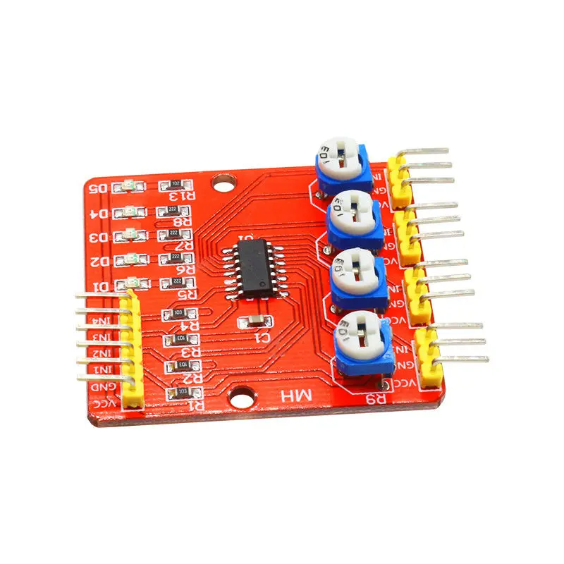 Thinary Electronic Four Road 4 канальный инфракрасный детектор для отслеживания линии