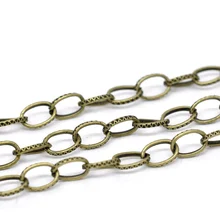 DoreenBeads античная бронза узор звено-открытая цепь 8x5,5 мм, 2 м
