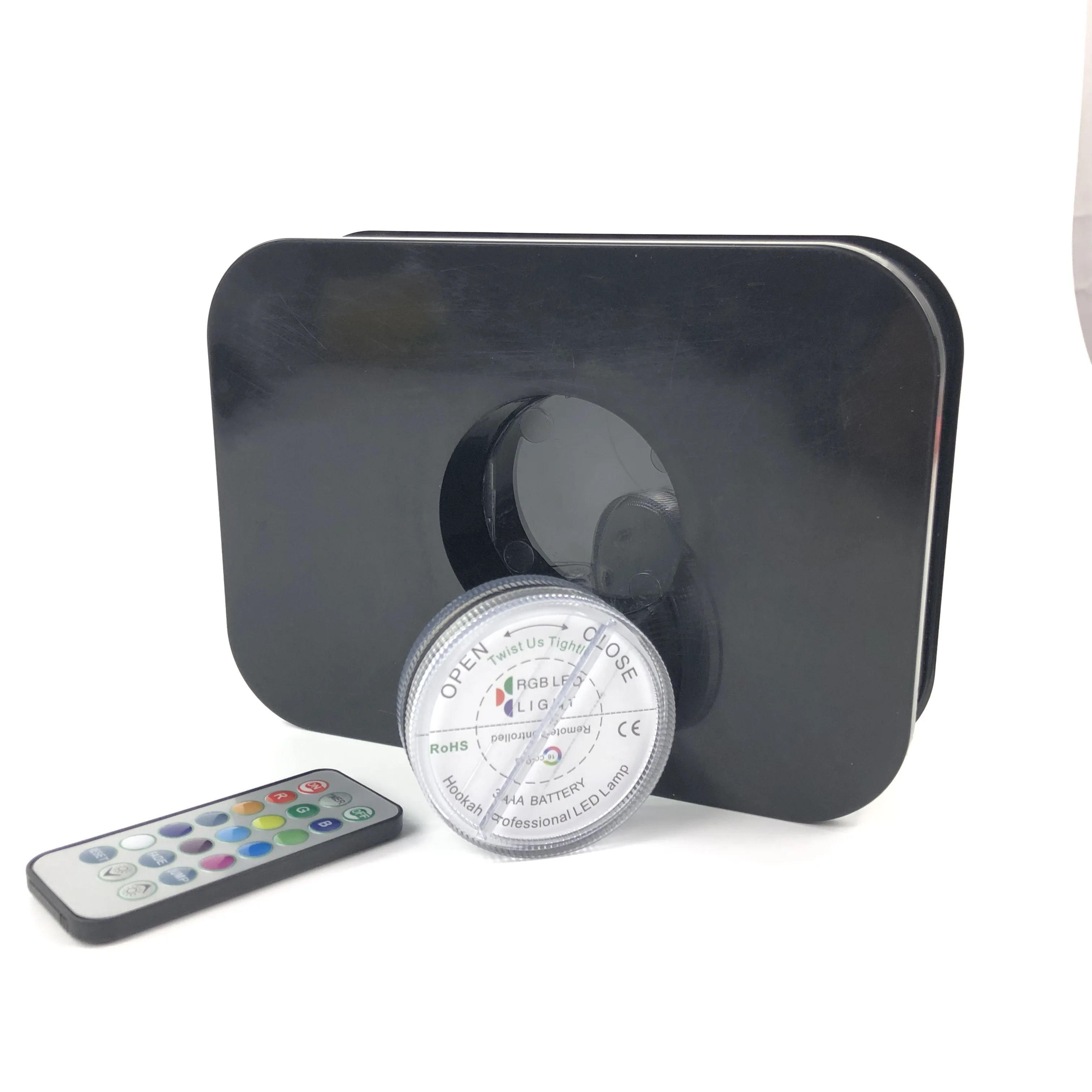 Ceny Nowoczesne akrylowe szisza Shisha czarny Narguile Nargile fajka wodna z fabryki światła LED hurtownia Drop Shipping prezent