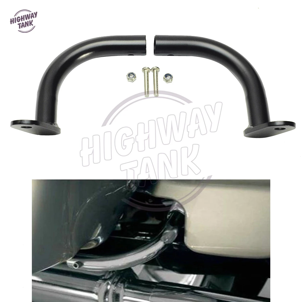 Black Motorcycle Saddlebag Guard Eliminator Support Bracket Motor