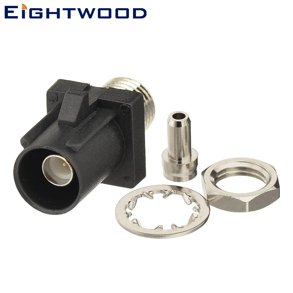 Eightwood Fakra коннектор A Plug Male перегородка Jet Black/9005 RF коаксиальный припой 1 13 мм для