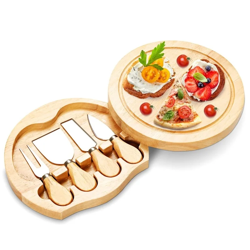 

5 Pcs Stainless Steel Cheese Knife Fork Shovel Set High Quality Eco-Friendly Professional Cheese Board & Knife Set KC42528