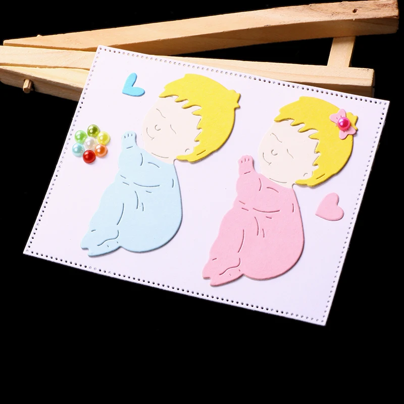 

ABOOM Cartoon Character Metal Cutting Dies Scrapbooking Dies DIY Craft Embossing Dies Card Making Stencil Metal Dies For Kids