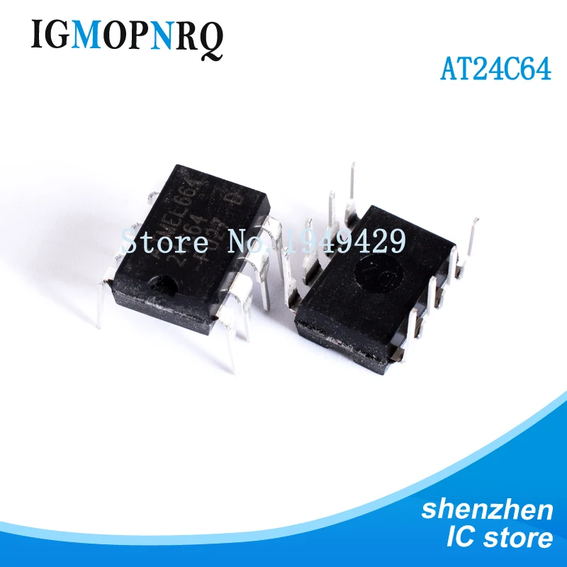 

10PCS AT24C64 DIP8 AT24C64A 24C64 eeprom New original free shipping fast delivery