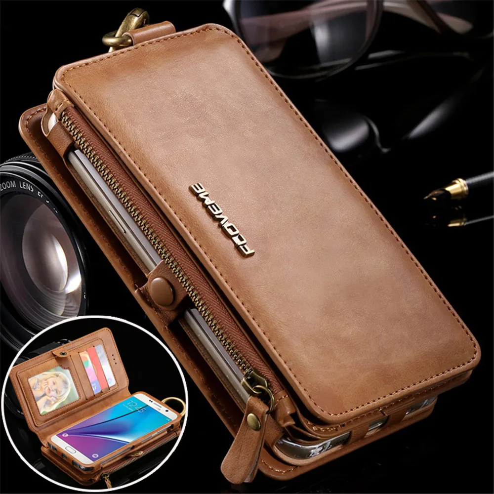 bilder für Leder Brieftasche Fall für Samsung Galaxy Note 3 4 5 S7 Rand Vintage Business Multifunktions 2 in 1 Telefonkasten für iphone 7 6 S Plus bilder für Leder Brieftasche Fall für Samsung Galaxy Note 3 4 5 S7 Rand Vintage Business Multifunktions 2 in 1 Telefonkasten für iphone 7 6 S Plus