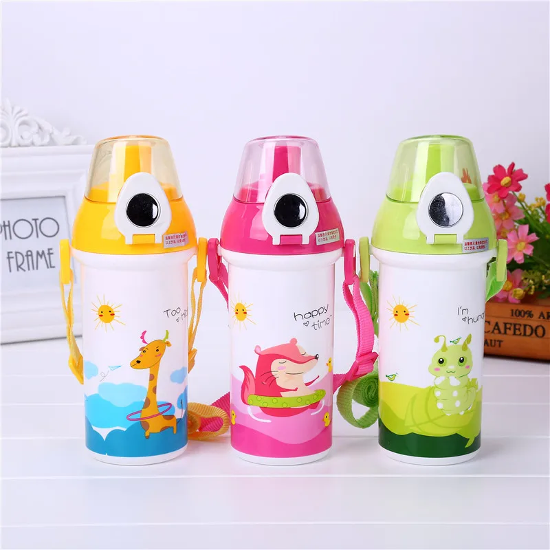

460ml kids Water Bottle with Sling Children Water Tumbler Drinking for Water Bottles Portable Cartoon Child Sport Pot
