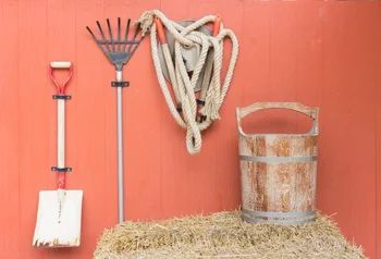 

Laeacco Wooden Barrels Farm Tools Photo Backgrounds Customized Vinyl Digital Photography Backdrops For Photo Studio