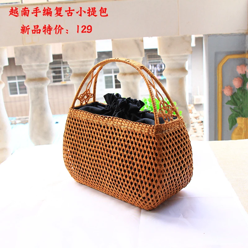 rattan handbag