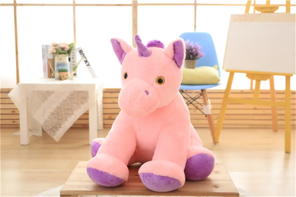 Fancytrader Pop Soft Forest Animal Plush Toy Lying Lion Elephant Tiger Horse Stuffed Doll Kids Play Toy Baby Gift22
