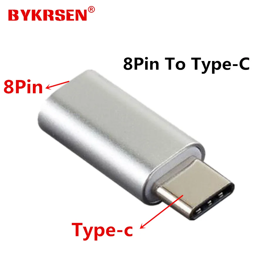 BYKRSEN IOS 8Pin To Type c Android Phone Adapter Charger Converter for