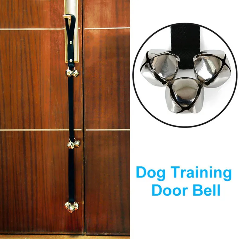 Обучение Собак дверные звонки премиум качества Haning учебный горшок Большой Регулируемый собака колокольчики для горшок Pet веревочка для дверного звонка