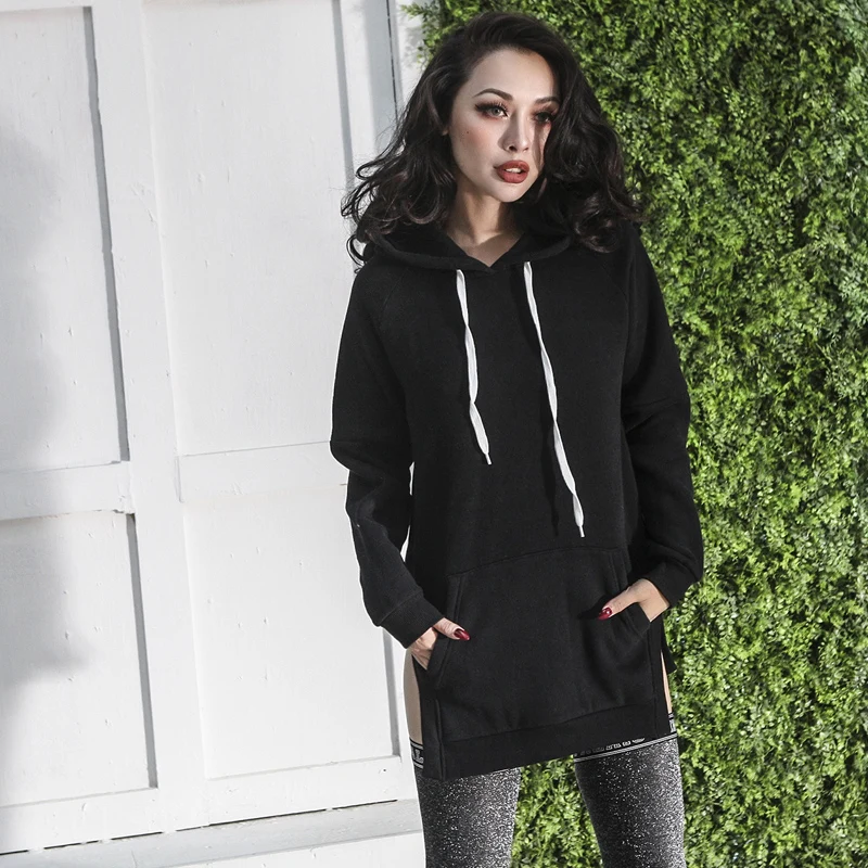 2017 Essential Thicken Hoodies Women Side Slits