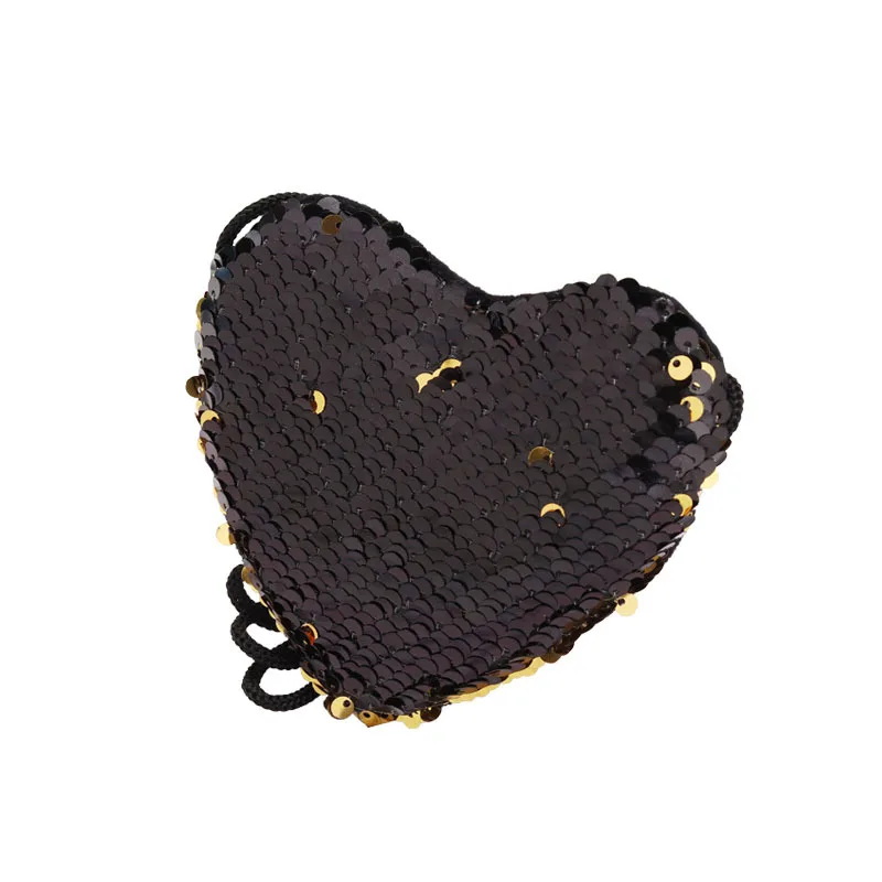 Любовь Стильный кошелек в форме сердца шнурок блесток Детский кошелек мода красивый практичный портативный монета мешок