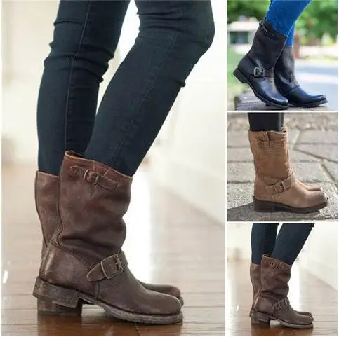 

Punk wind autumn/winter 2018 new type square with the joker canister boots with low tide 40-43