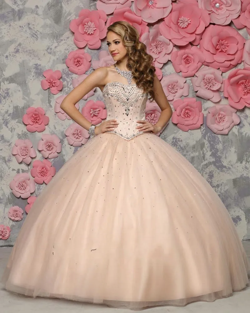 champagne ball gown