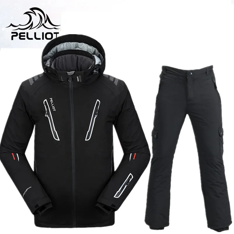 

PELLIOT Men Ski Suit Winter Outdoor Ski Jacket + Thicken Snowboard Pants Waterproof Breathable Ski Clothing Snowboarding Suits
