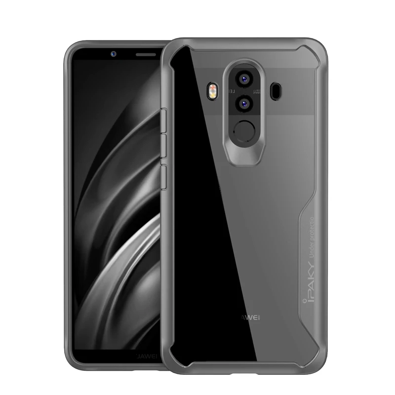 Для huawei mate 10 Чехол IPAKY mate 20 Pro Lite силиконовый акриловый Гибридный противоударный Прозрачный чехол для huawei mate 10 Pro Чехол - Цвет: Gray