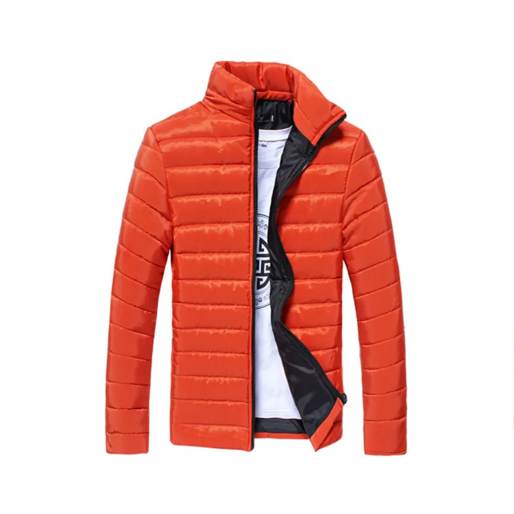

Men Cotton Padded Parkas New Male Solid Color Zipper Warm Coat Winter Thick Outwear Men Bomber Jacket Colete