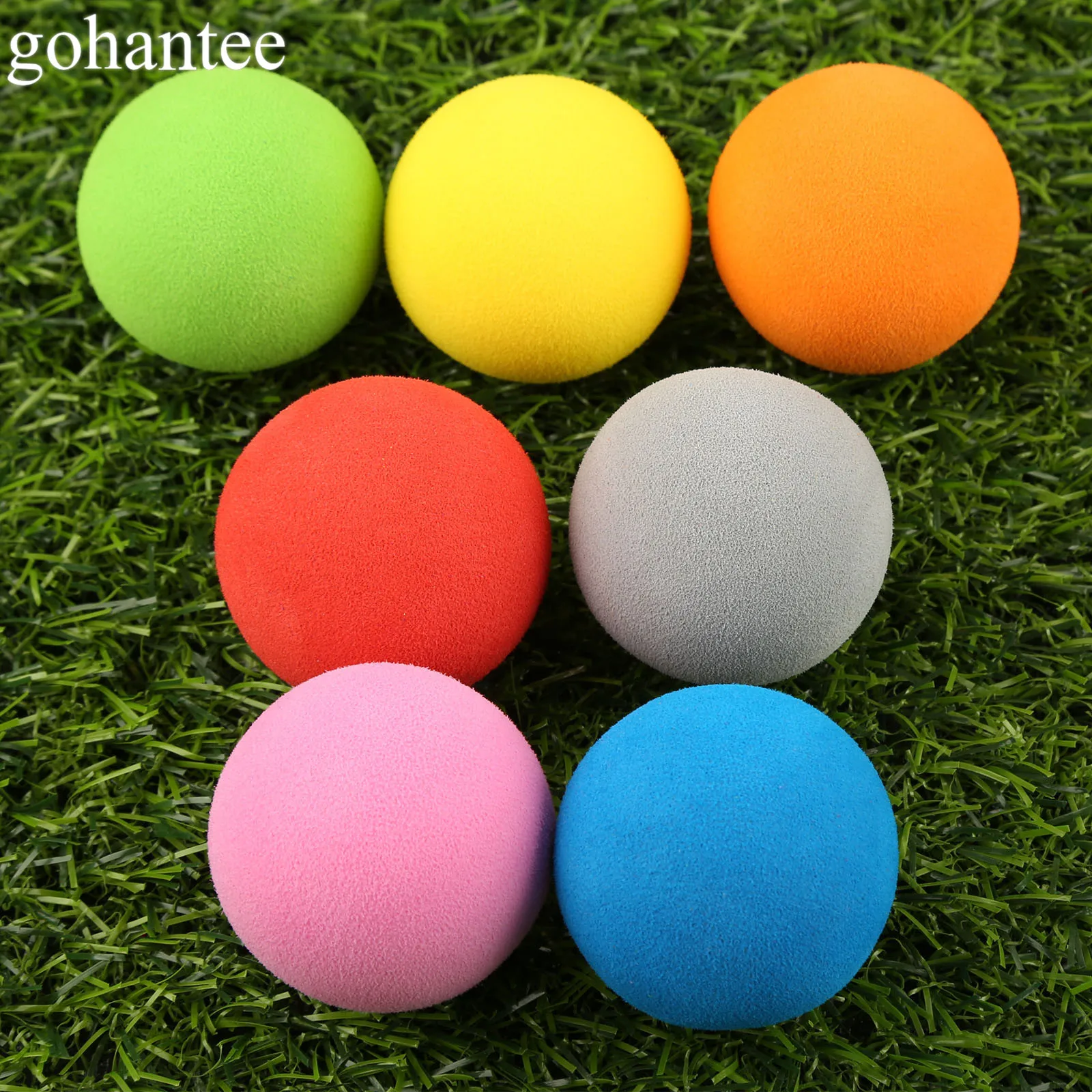 20pieces EVA Foam Golf Balls Soft Sponge Golf Monochrome Balls for Outdoor Golf Practice Balls for Golf/Tennis Training gohantee