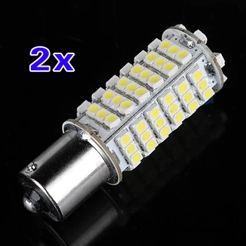

TOYL 2pcs Car 1156 382 BA15S P21W White 102 SMD LED Tail Brake Signal Light Bulb DC 12V