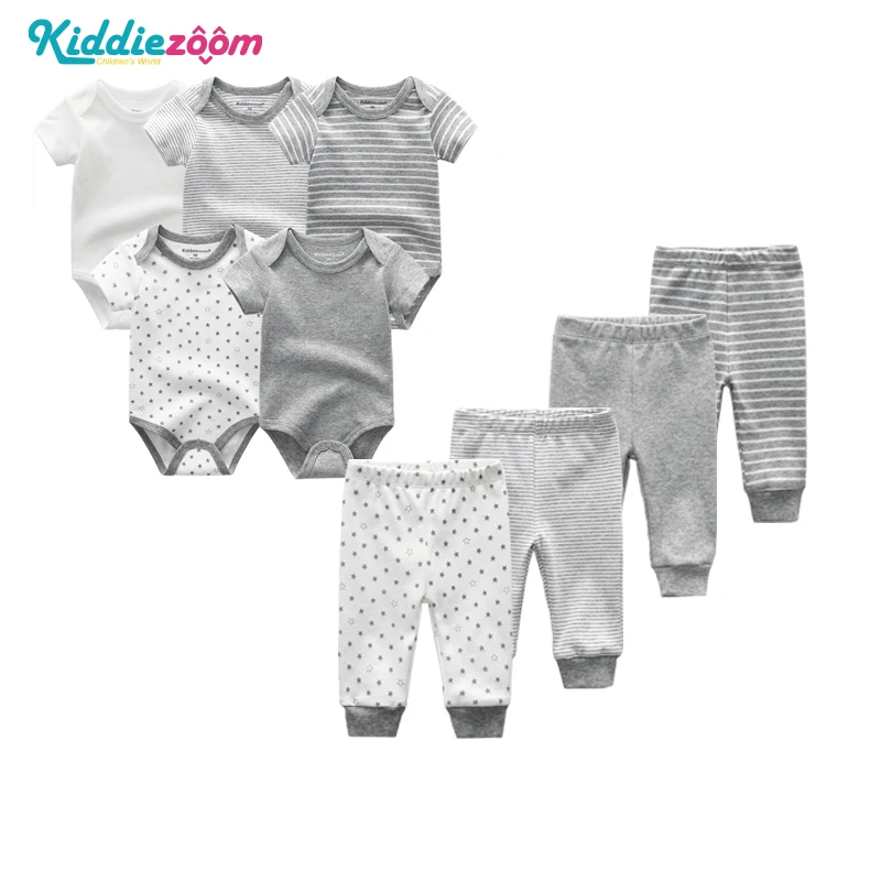 Kiddiezoom 9PCS/LOT Designer Newborn Baby Boy Clothes Sets Cotton infant Girl Clothing Ropa Bebe Pants Toddler Clothing Set - Цвет: tp26