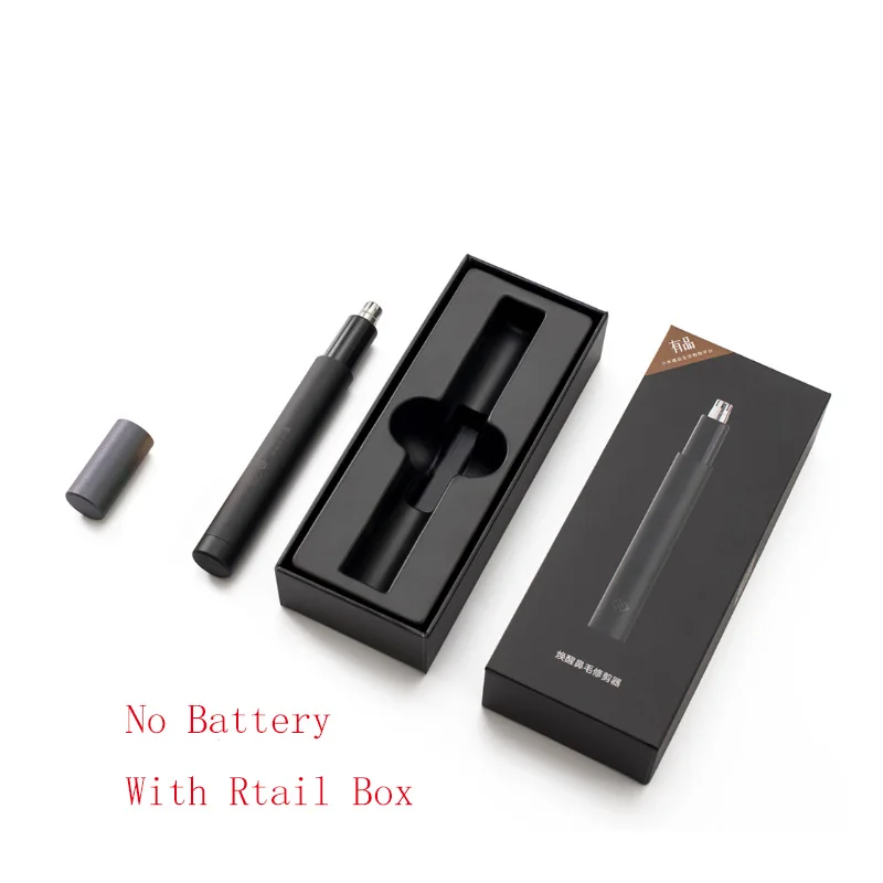 Новинка, XiaoMi, Электрический мини триммер для волос в носу, HN1, портативная Бритва для волос в носу, машинка для стрижки, водонепроницаемый, Безопасный инструмент для очистки - Цвет: With box No battery