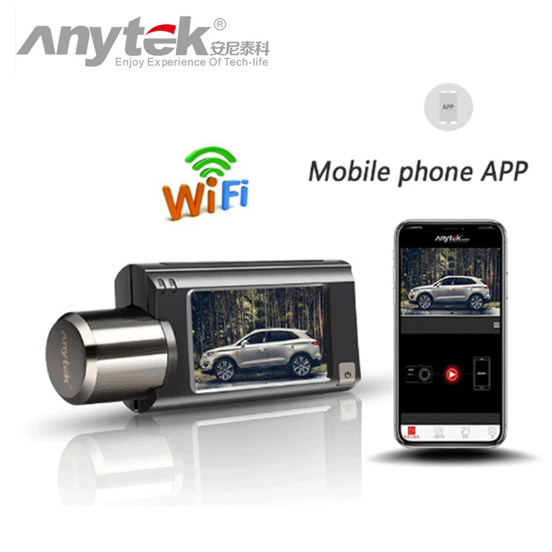 Anytek G100 High-End Видеорегистраторы для автомобилей 1080 P FHD Камера Wi-Fi Dash Cam Регистратор Видео Регистраторы регистратор gps трекер