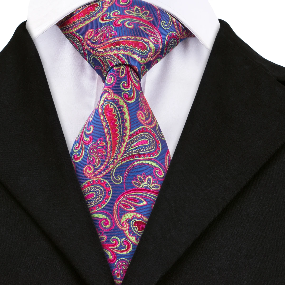 Popular Paisley Ties for Men Luxury Purple Jacquare Woven Silk Necktie