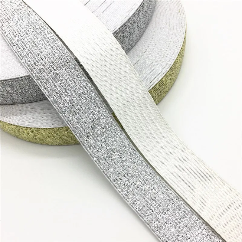 1 м золотые и серебряные высокие эластичные ленты 3-60 мм черно-белая Резиновая лента линия спандекса лента для шитья обшивка поясная лента аксессуары для одежды