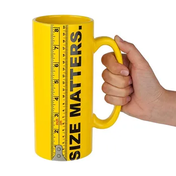 

32oz Ruler Coffee Mugs Ceramic Tea Cups Large Capacity Mark Creative Drinkware