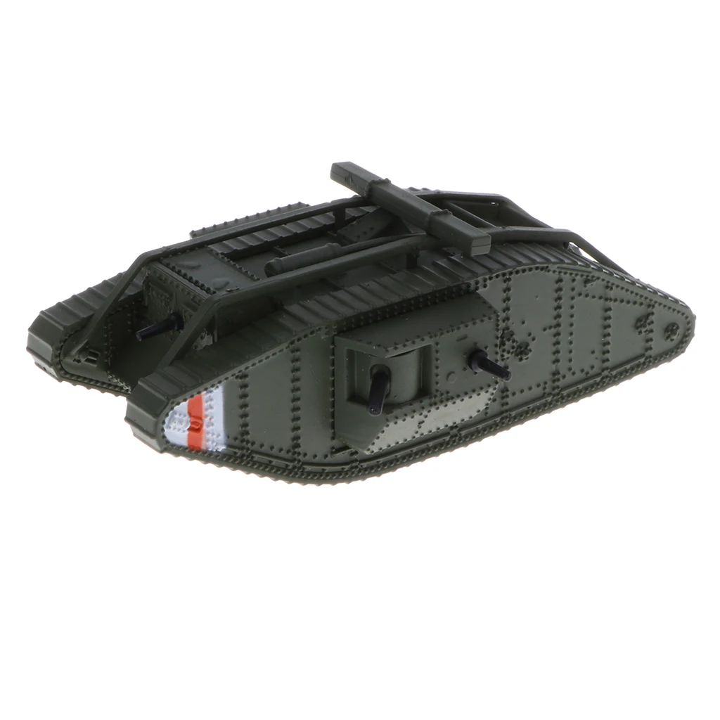 1:100th Britain MK. IV Male & Female Tank Model - WWI UK Army Armored Vehicle Model Home Collectibles Playset Decor