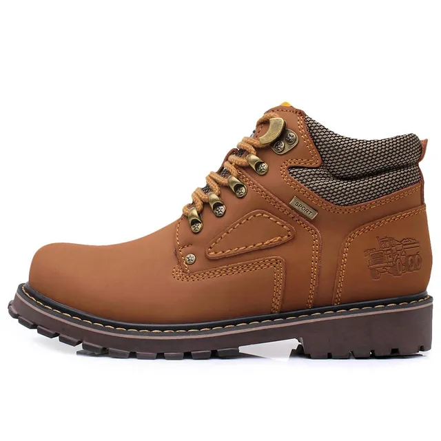 Free shipping men's outdoor work shoes classic Carter leather western
